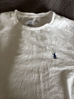 Polo by Ralph Lauren White Short Sleeve Tee with Navy Pony